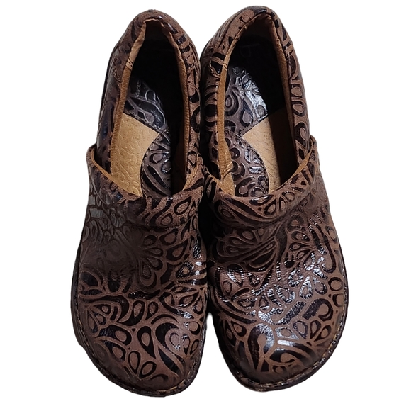 Born B.O.C. Women’s Brown Leather Clogs Size 7.5 - Picture 2 of 9